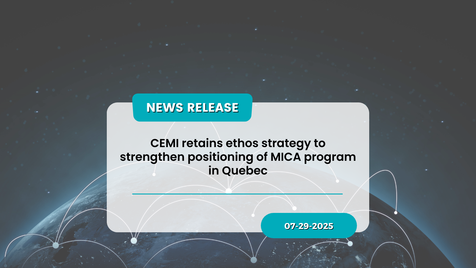 CEMI retains ethos strategy to strengthen positioning of MICA program in Quebec
